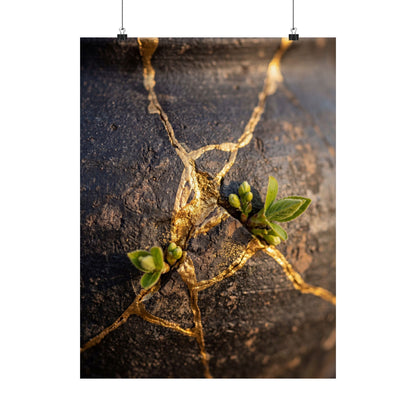 Golden Hour Rust Patina Wall Art Print - Kintsugi Shibui