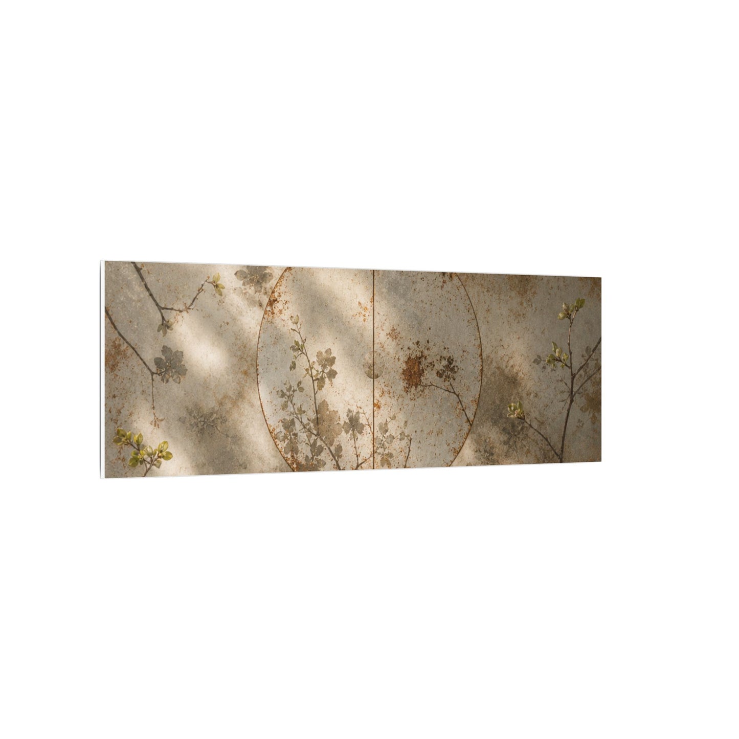 Japandi Rust Patina in Dappled | Japanese Pattern Canvas Art