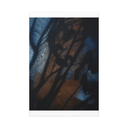 Moonlight Shadow Play Canvas Art - Dark Japandi Ma