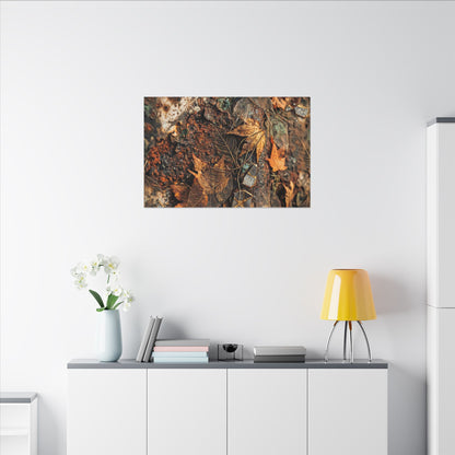 Rust Patina Canvas Art | Autumn Japandi Texture Art