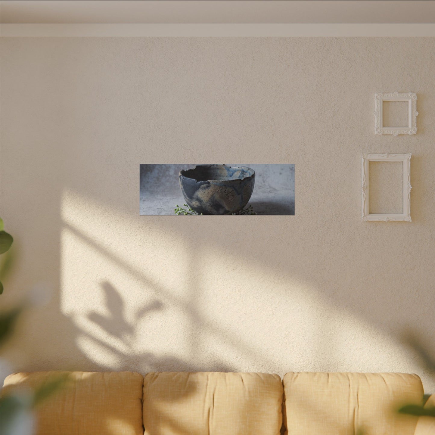 Ceramic Bowl Spring Canvas Art | Japandi Warm Design