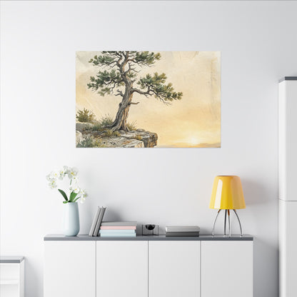 Pine Tree Canvas Art | Summer Japandi Texture Art