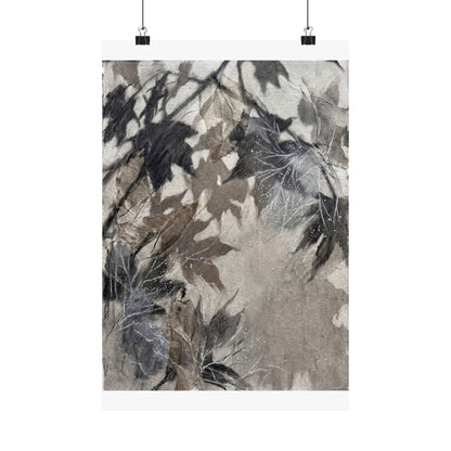 Shadow Play Texture Wall Art Print | Elegant Japandi Art