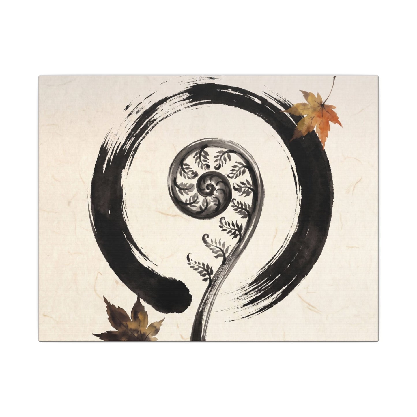 Fern Unfurling Autumn Canvas Art | Zen Peaceful Design