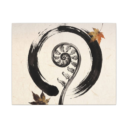 Fern Unfurling Autumn Canvas Art | Zen Peaceful Design