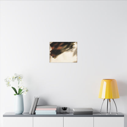 Ink Brushstroke Canvas Art | Summer Dark Japandi Moody Minimal Art