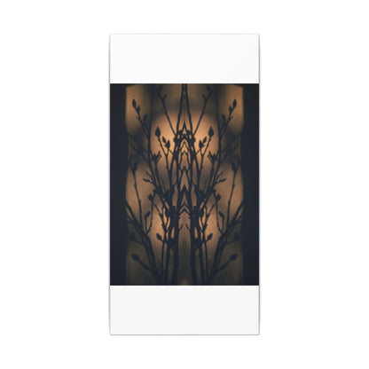 Dark Japandi Shadow Play in Golden Hour | Shadow Zen Canvas Art
