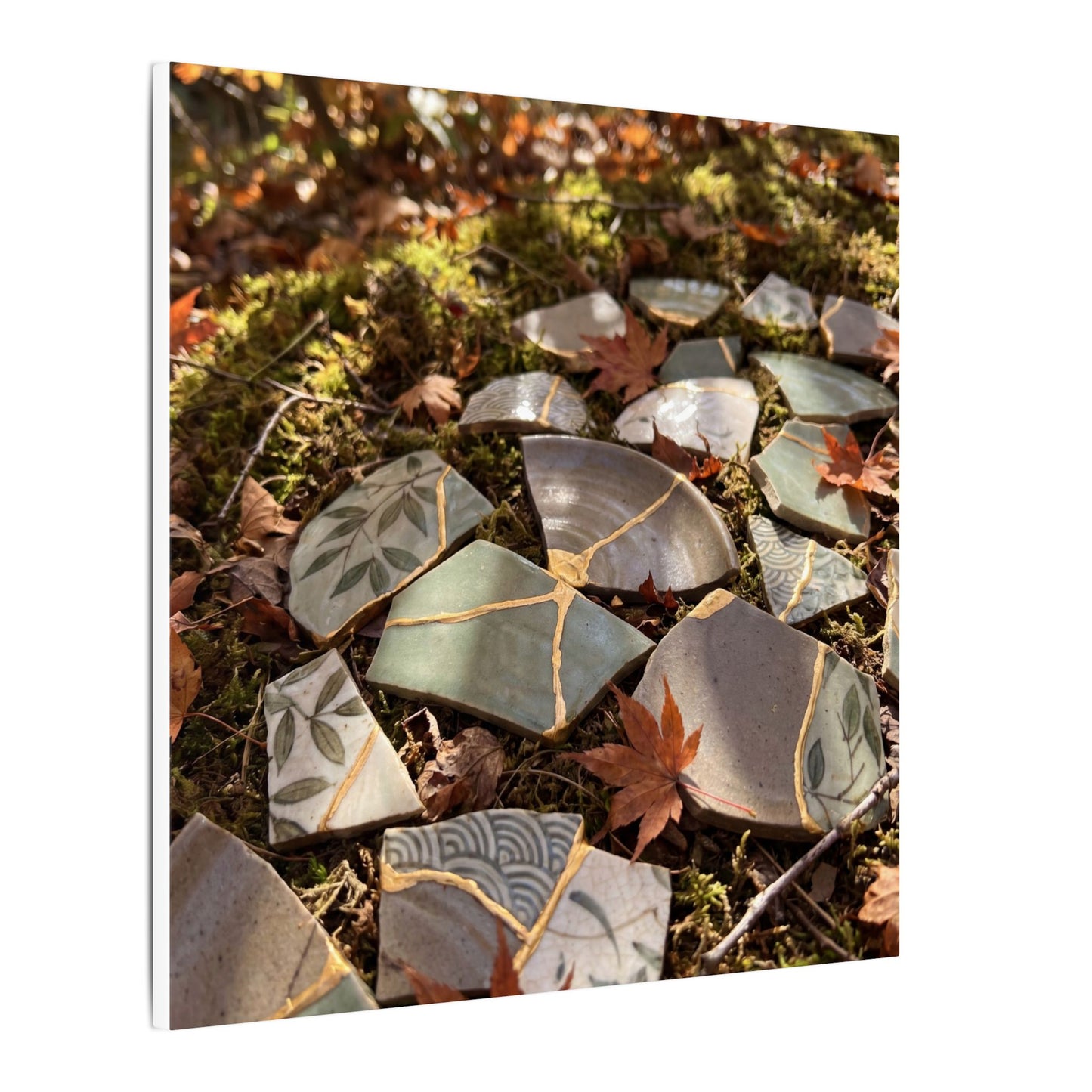 Broken Pottery Japanese Pattern Canvas Art | Elegant Japandi Art