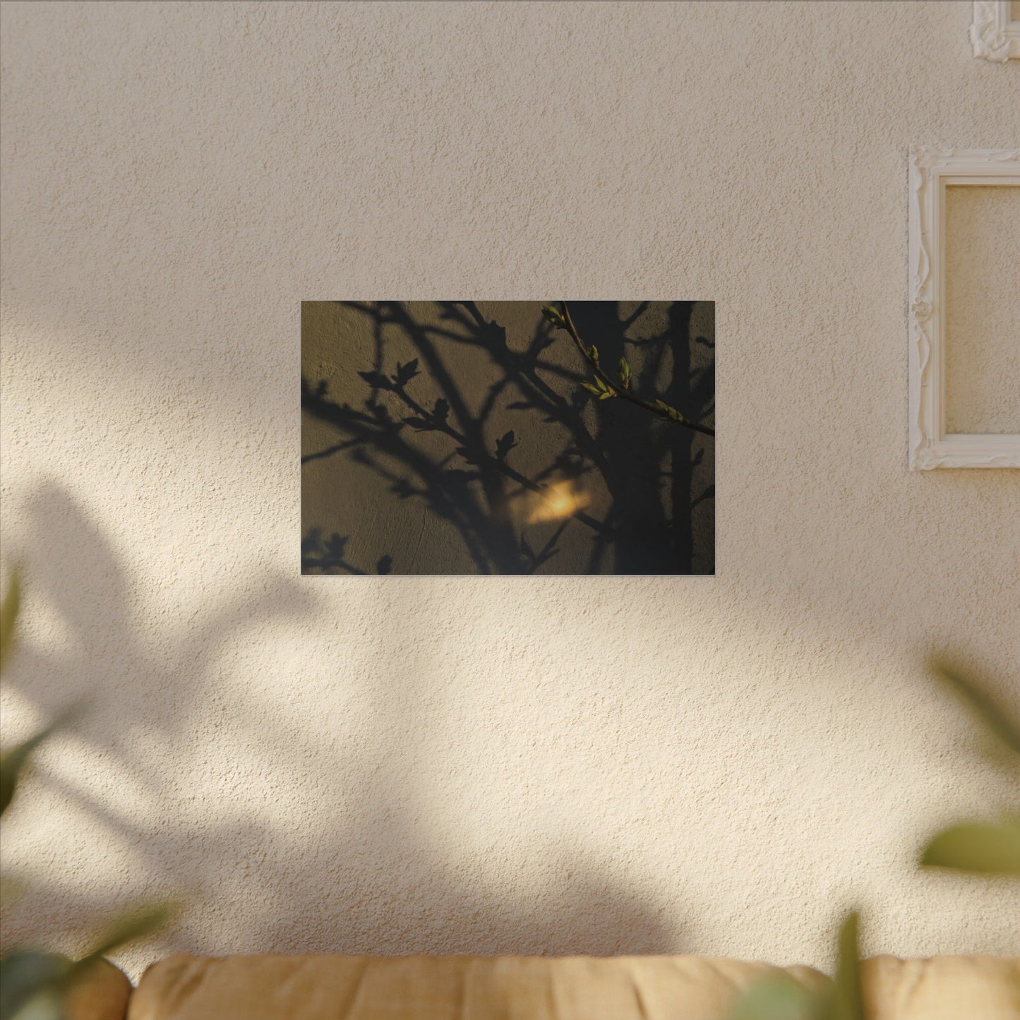 Bold Shadow Play Canvas Art - Moody Minimal Dark Japandi