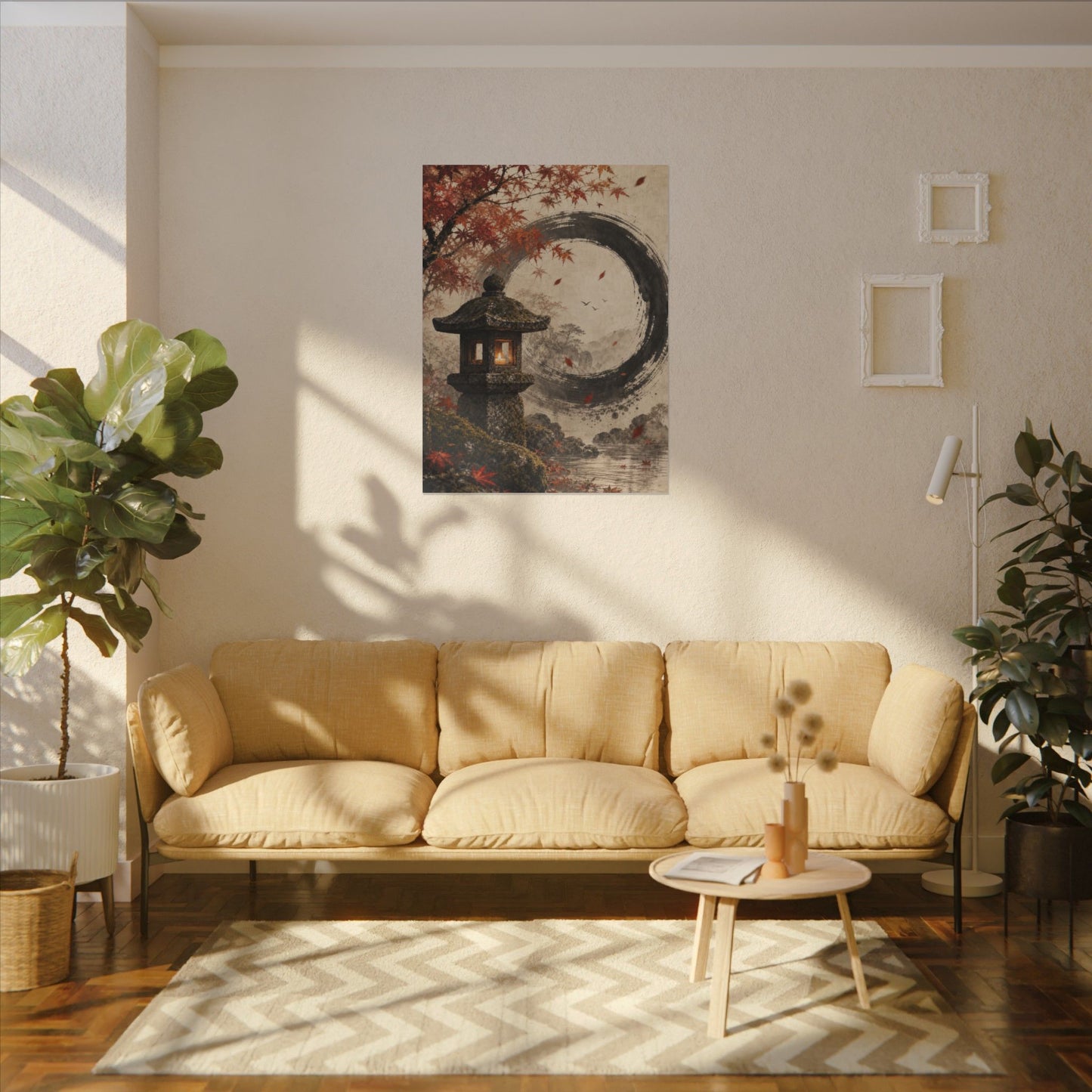 Ma Stone Lantern Canvas Art - Zen Enso