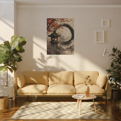 Ma Stone Lantern Canvas Art - Zen Enso