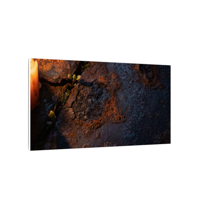 Candlelight Rust Patina Canvas Art - Dark Japandi Ma