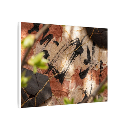 Datsuzoku Ink Brushstroke Canvas Art - Kintsugi Gold Repair