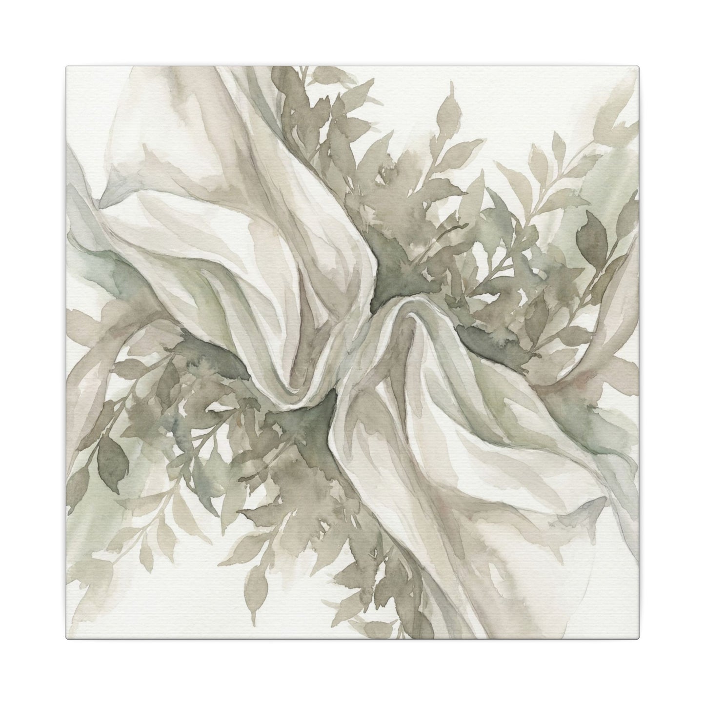 Summer Silk Drape Watercolor Canvas Art | Cozy Decor