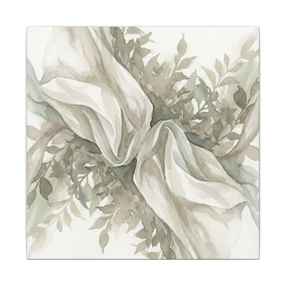 Summer Silk Drape Watercolor Canvas Art | Cozy Decor