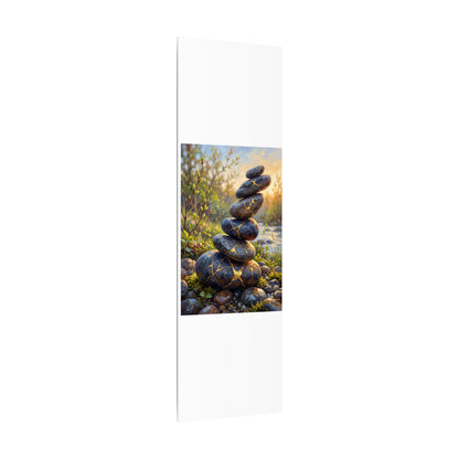 Spring River Stones Gold Repair Canvas Art | Healing Decor