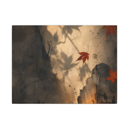 Shadow Play Texture Canvas Art | Neutral Japandi Art