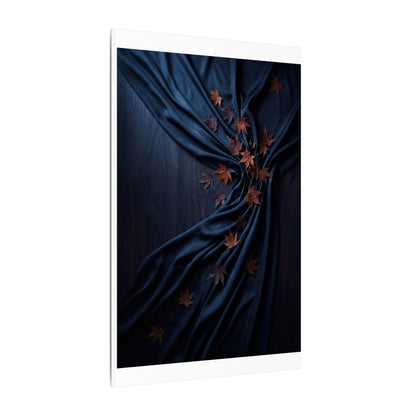 Silk Drape Autumn Canvas Art | Dark Japandi Sophisticated Design