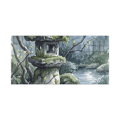 Moonlight Stone Lantern Canvas Art - Japandi Seijaku