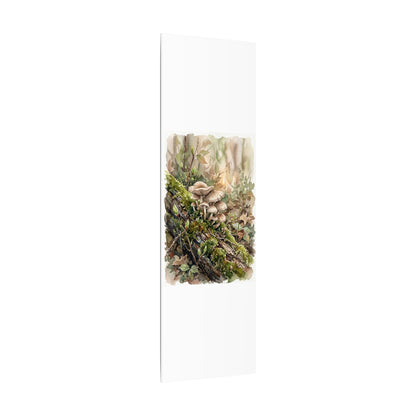 Wild Mushrooms Canvas Art | Spring Japandi Watercolor Art