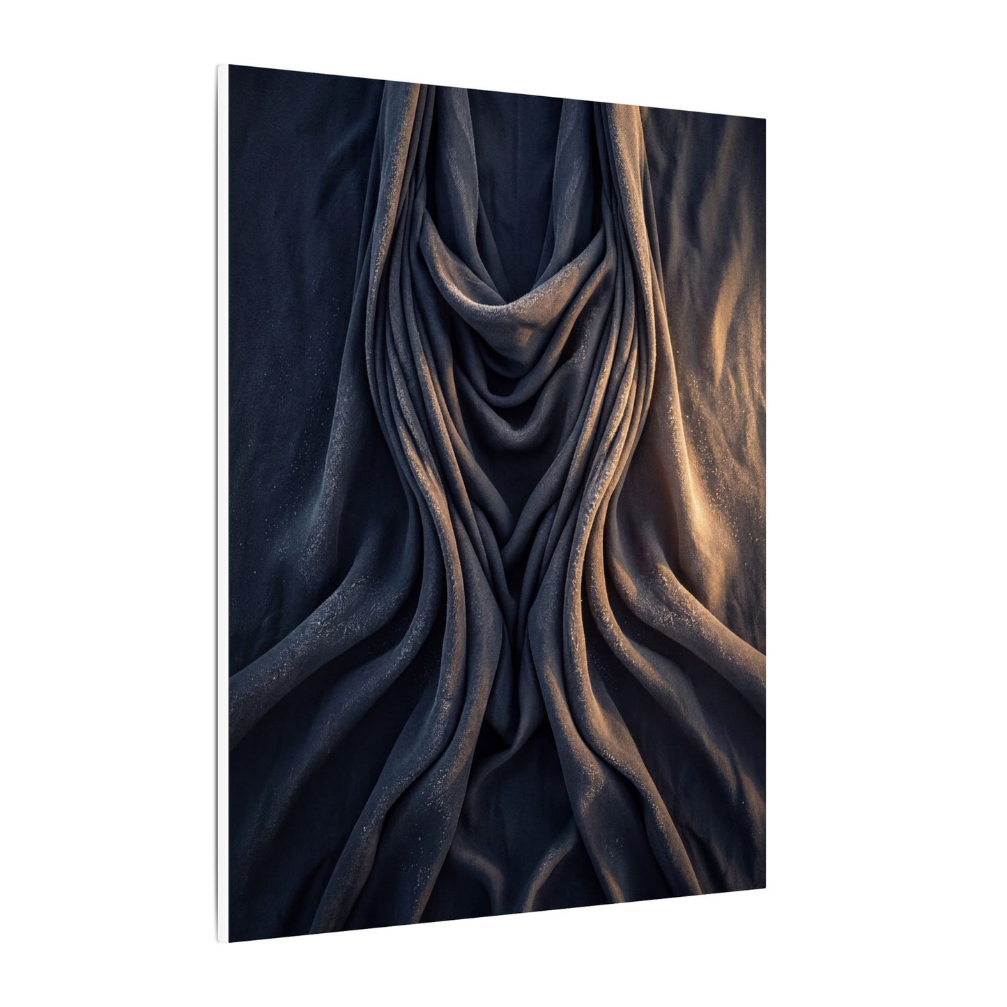 Moody Silk Drape Canvas Art - Shadow Zen Dark Japandi