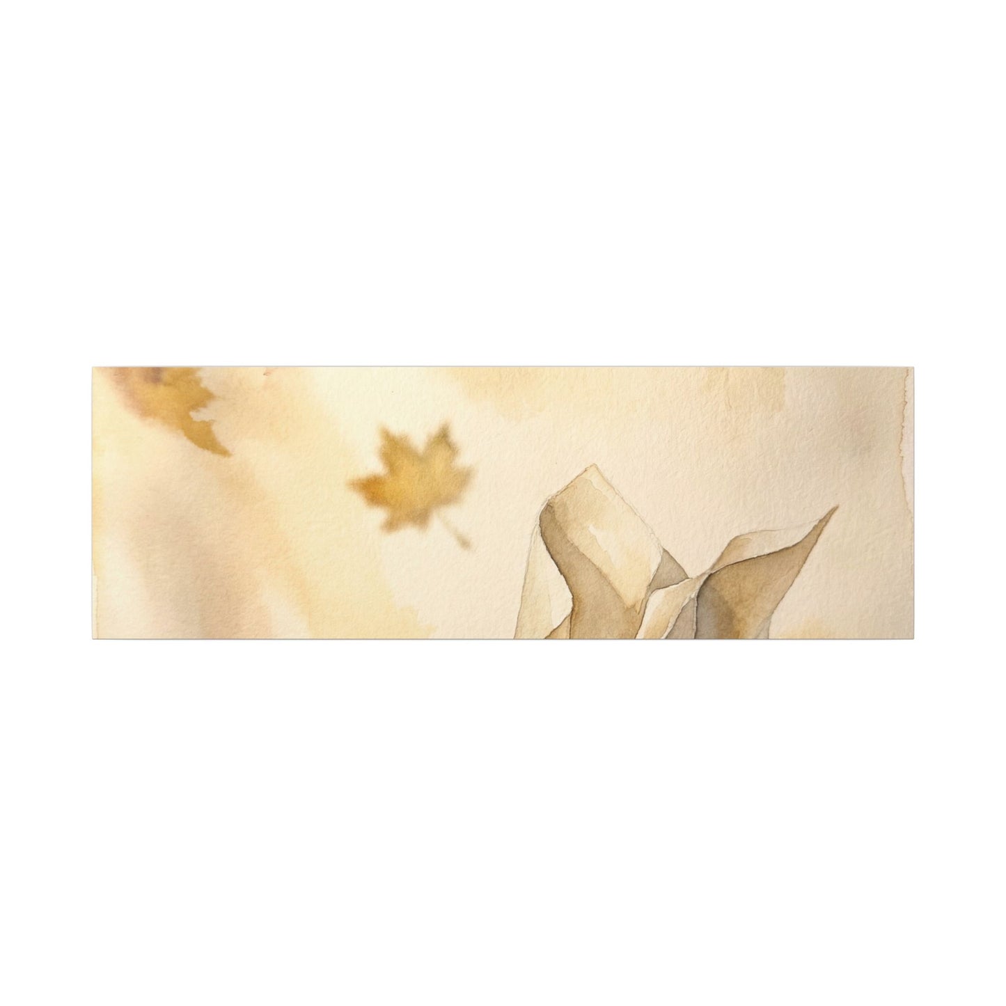 Japandi Paper Fold in Golden Hour | Watercolor Canvas Art