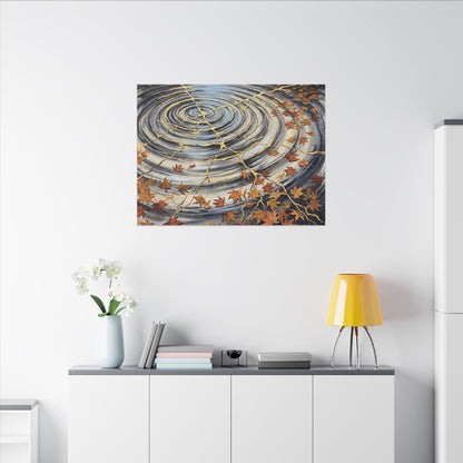 Moonlight Water Ripple Canvas Art - Kintsugi Fukinsei