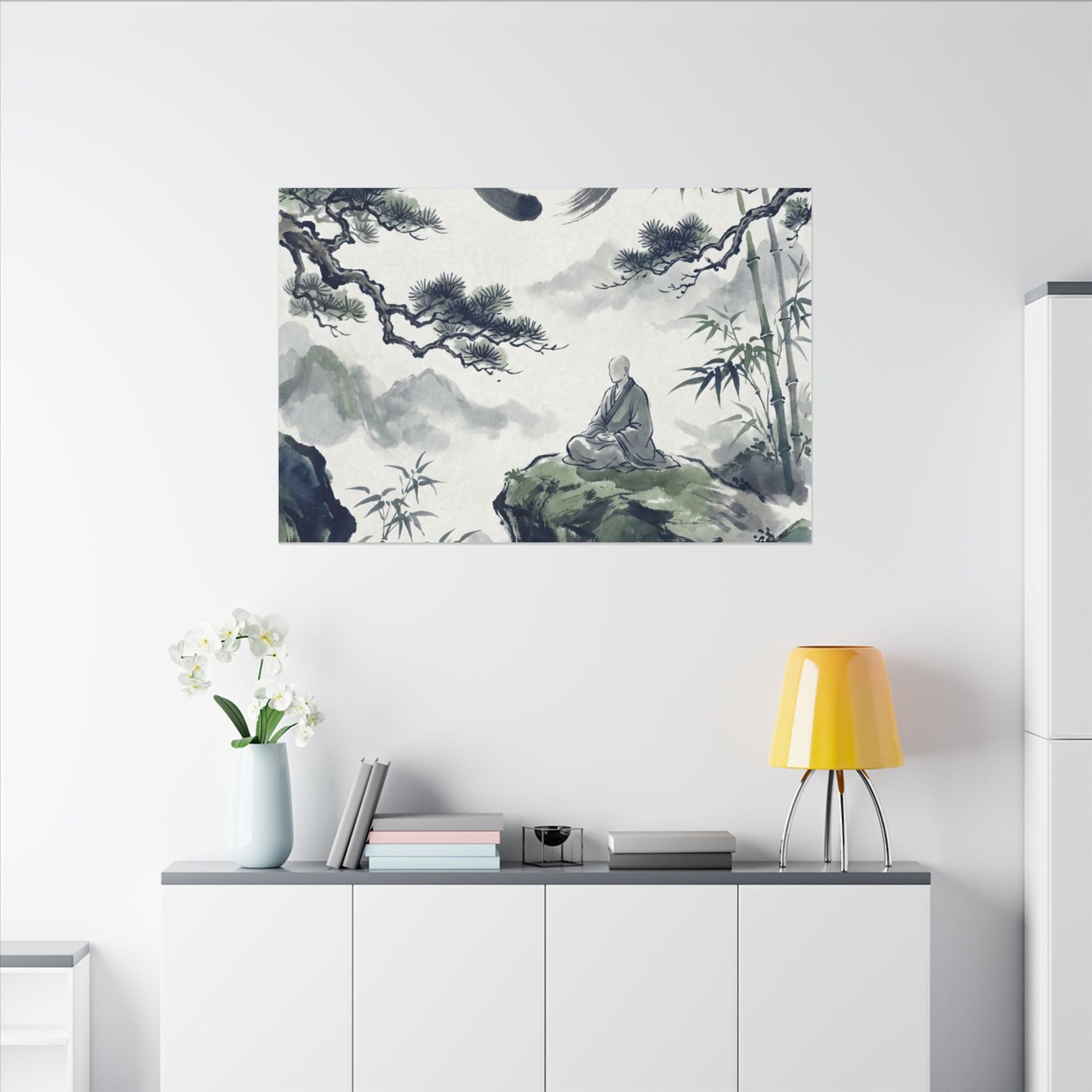 Zen Sumi-e Canvas Art