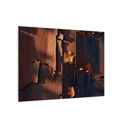 Seijaku Rust Patina Canvas Art - Dark Japandi Shadow Zen