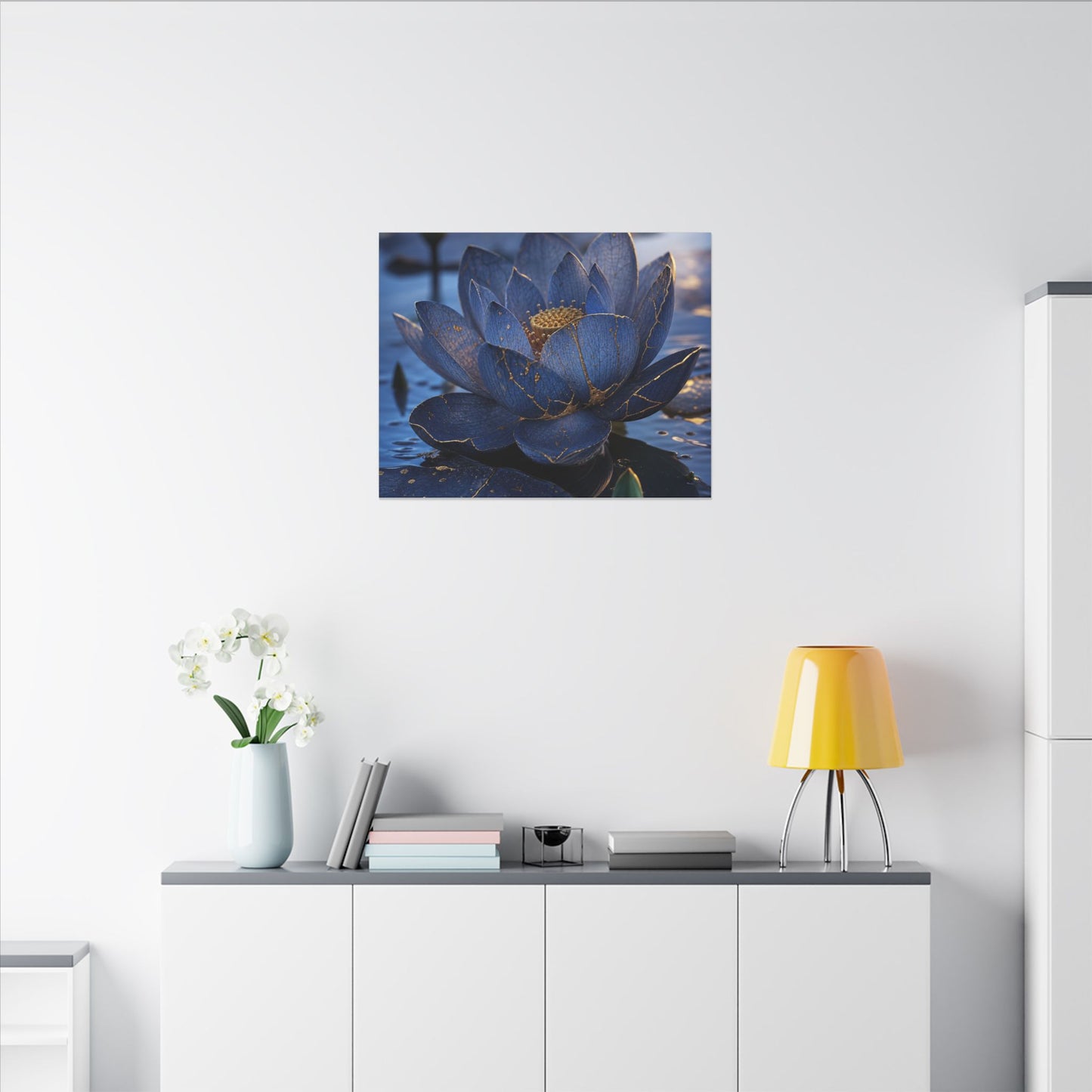 Kintsugi Lotus Flower in Dawn | Broken Beauty Canvas Art
