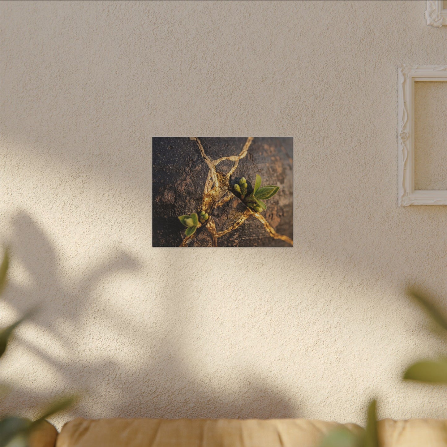 Rust Patina Gold Repair Canvas Art | Resilient Kintsugi Art