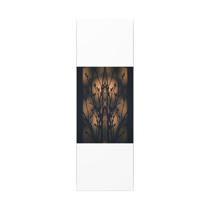Dark Japandi Shadow Play in Golden Hour | Shadow Zen Canvas Art