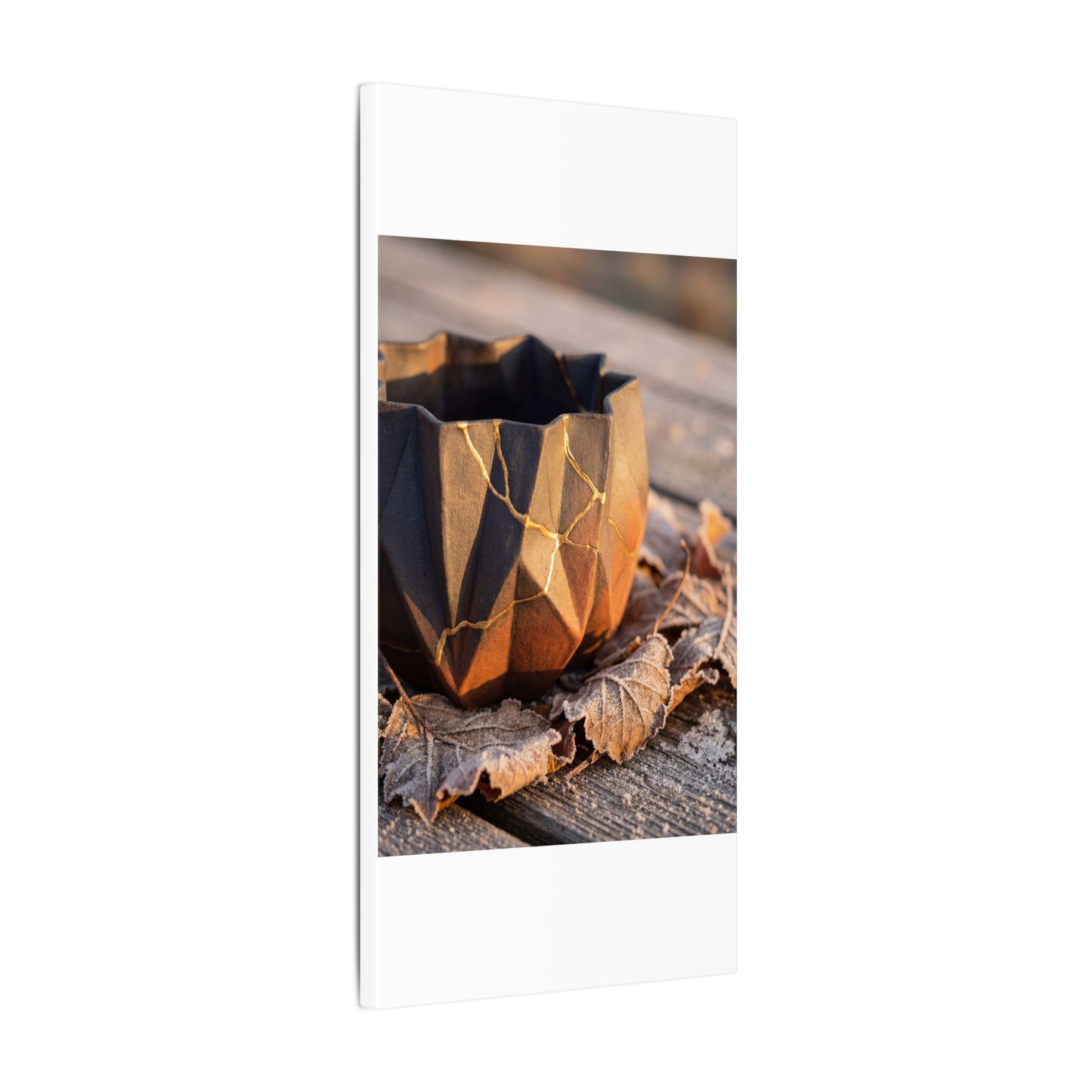 Paper Fold Gold Repair Canvas Art | Philosophical Kintsugi Art