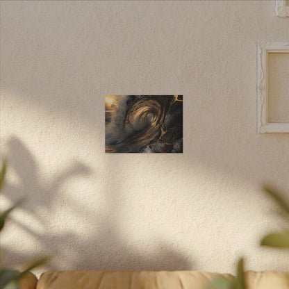 Kanso Ocean Wave Canvas Art - Kintsugi Gold Vein