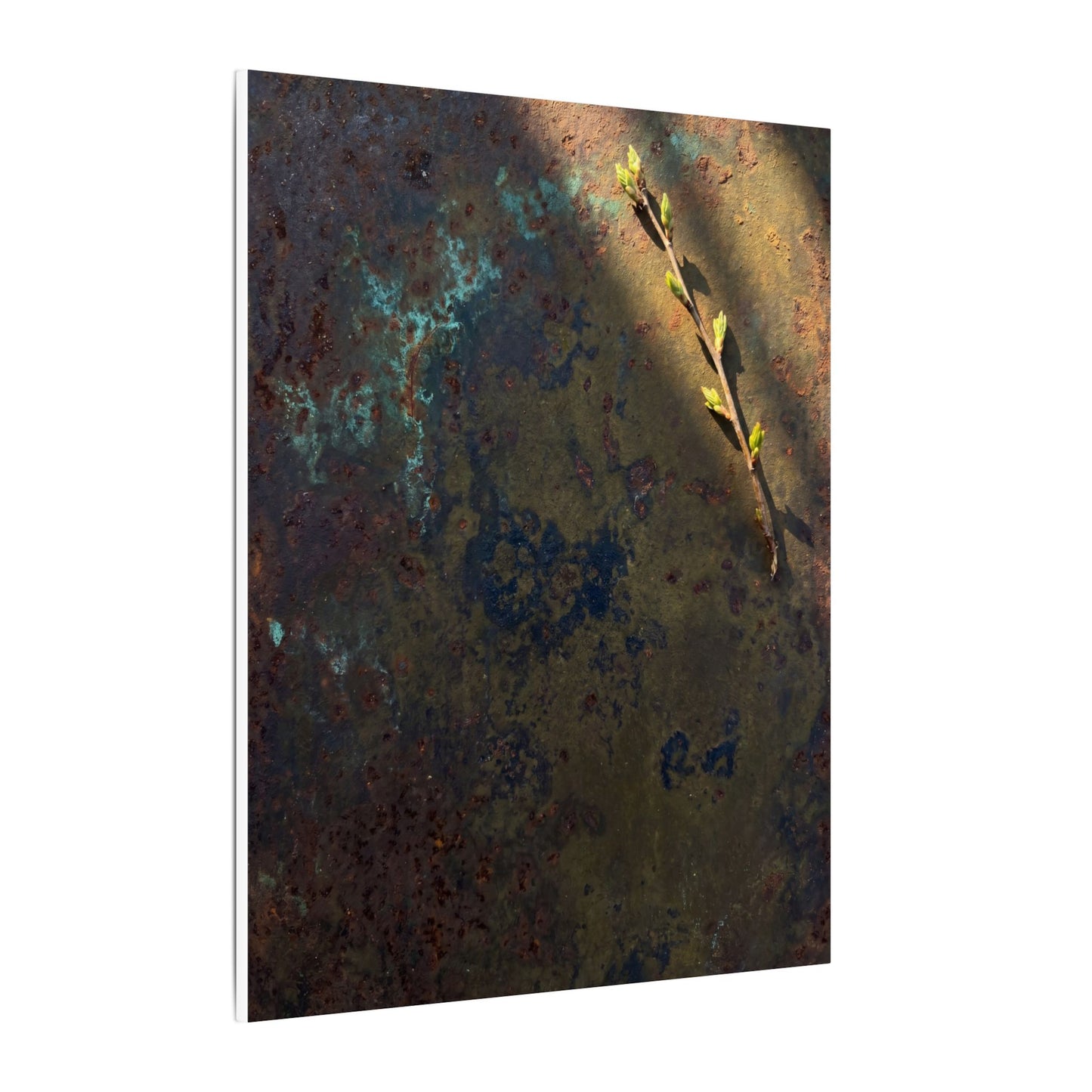 Golden Hour Rust Patina Canvas Art - Dark Japandi Ma