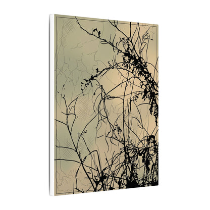 Golden Hour Shadow Play Canvas Art - Japandi Mono No Aware