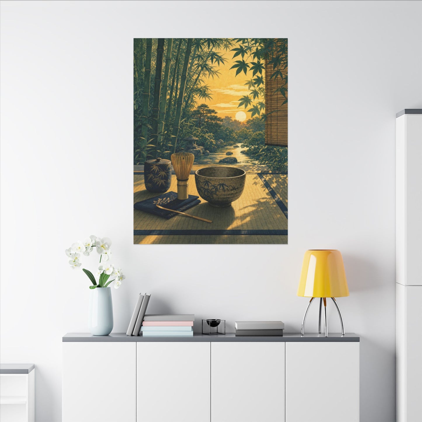 Ma Tea Ceremony Canvas Art - Zen Ukiyo E Inspired