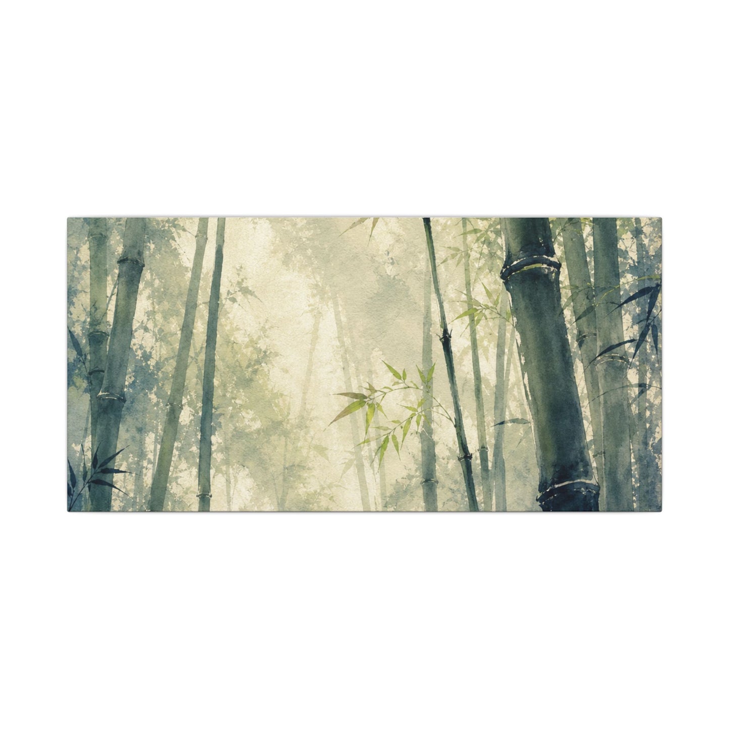 Bamboo Grove Spring Canvas Art | Zen Serene Design