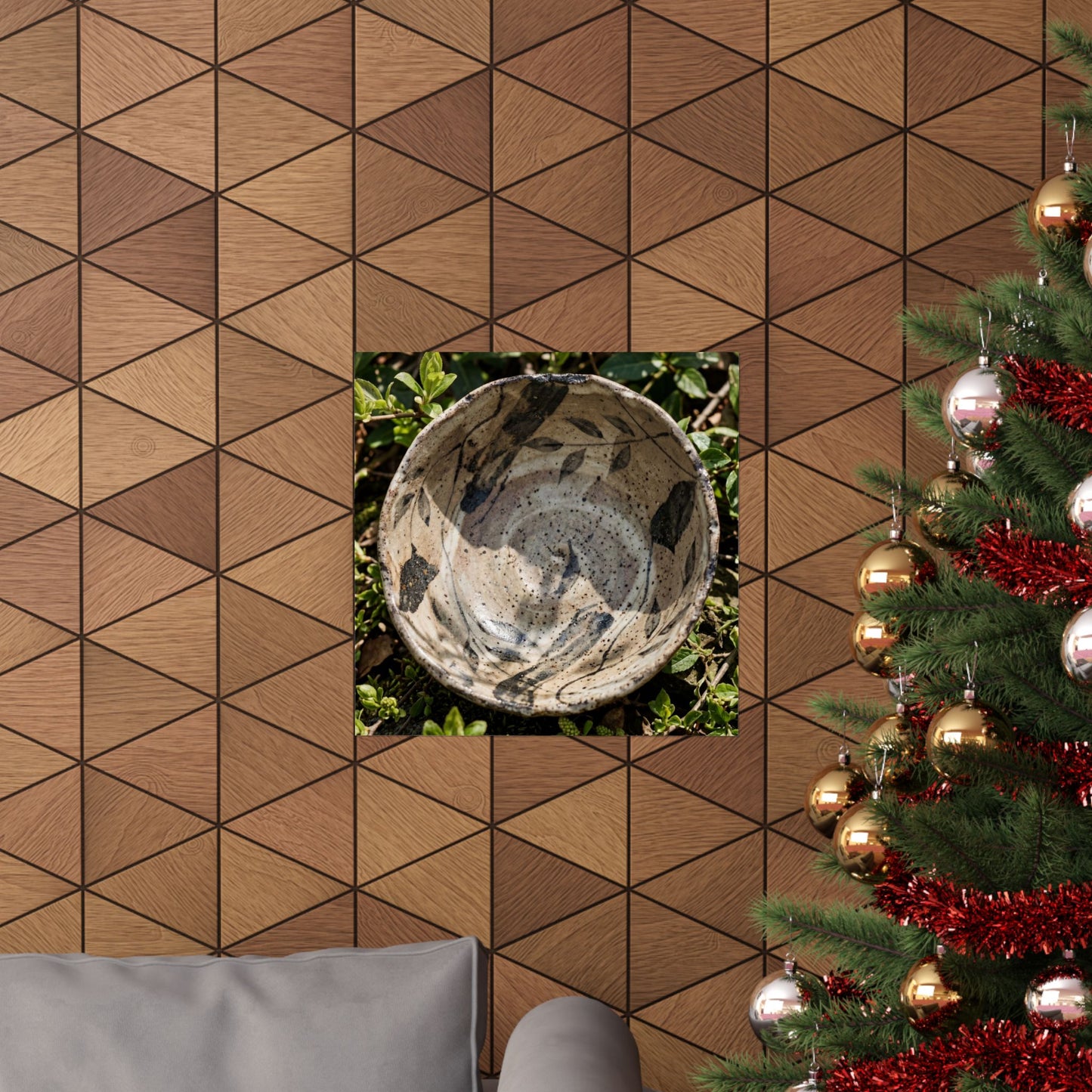 Ceramic Bowl Japanese Pattern Wall Art Print | Elegant Japandi Art
