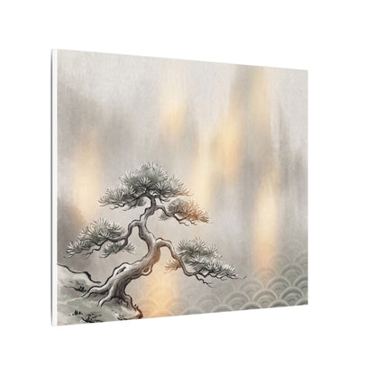 Pine Tree Canvas Art | Winter Japandi Japanese Pattern Art