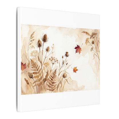 Dried Flowers Canvas Art | Autumn Japandi Watercolor Art