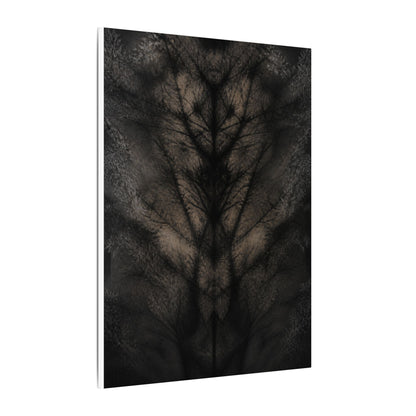 Seijaku Shadow Play Canvas Art - Dark Japandi Charcoal Ink
