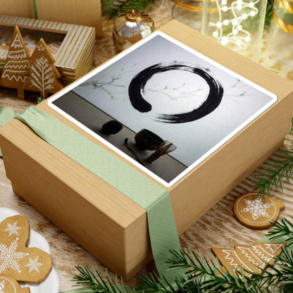 Tea Ceremony Enso Sticker | Contemplative Zen Art Art Print