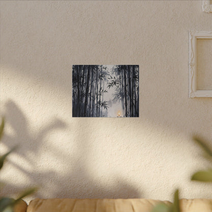 Tranquil Bamboo Grove Canvas Art - Sumi E Zen