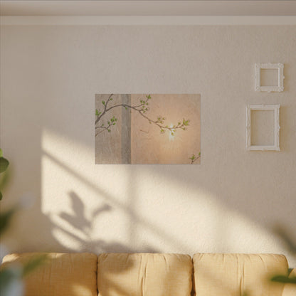 Warm Shoji Screen Canvas Art - Minimal Line Japandi