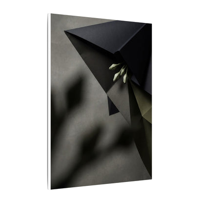 Paper Fold Moody Minimal Canvas Art | Luxurious Dark Japandi Art