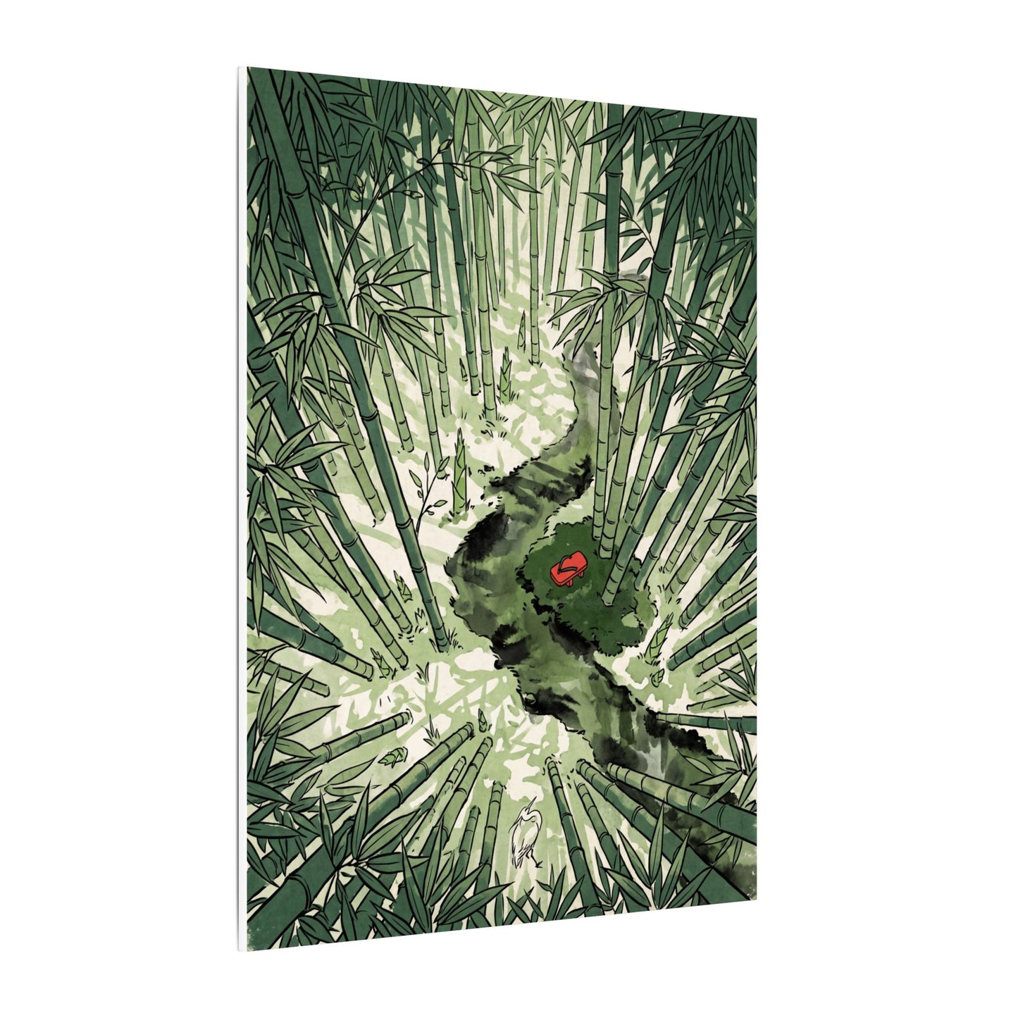 Peaceful Bamboo Grove Canvas Art - Ukiyo E Inspired Zen