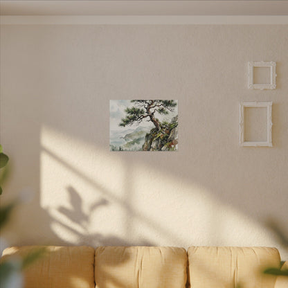 Pine Tree Spring Canvas Art | Japandi Neutral Design