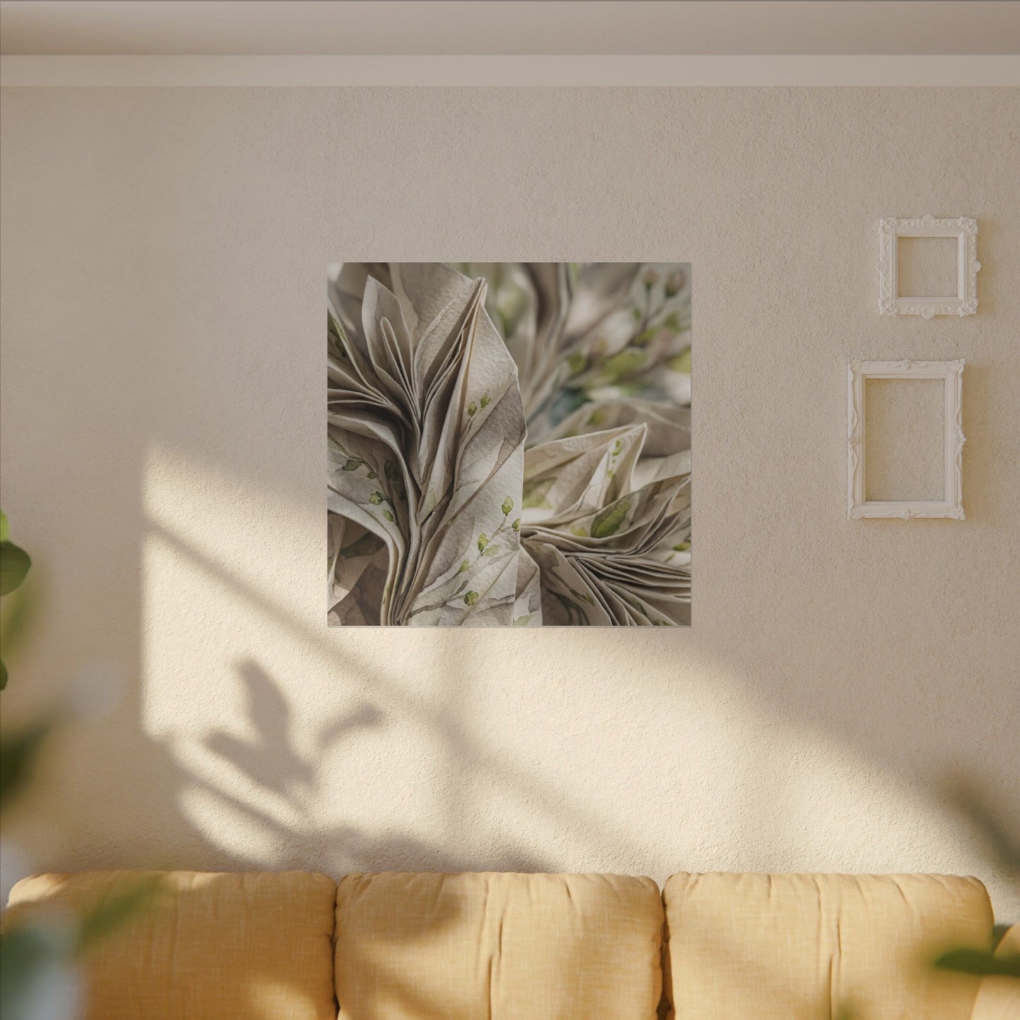 Fukinsei Paper Fold Canvas Art - Japandi Watercolor