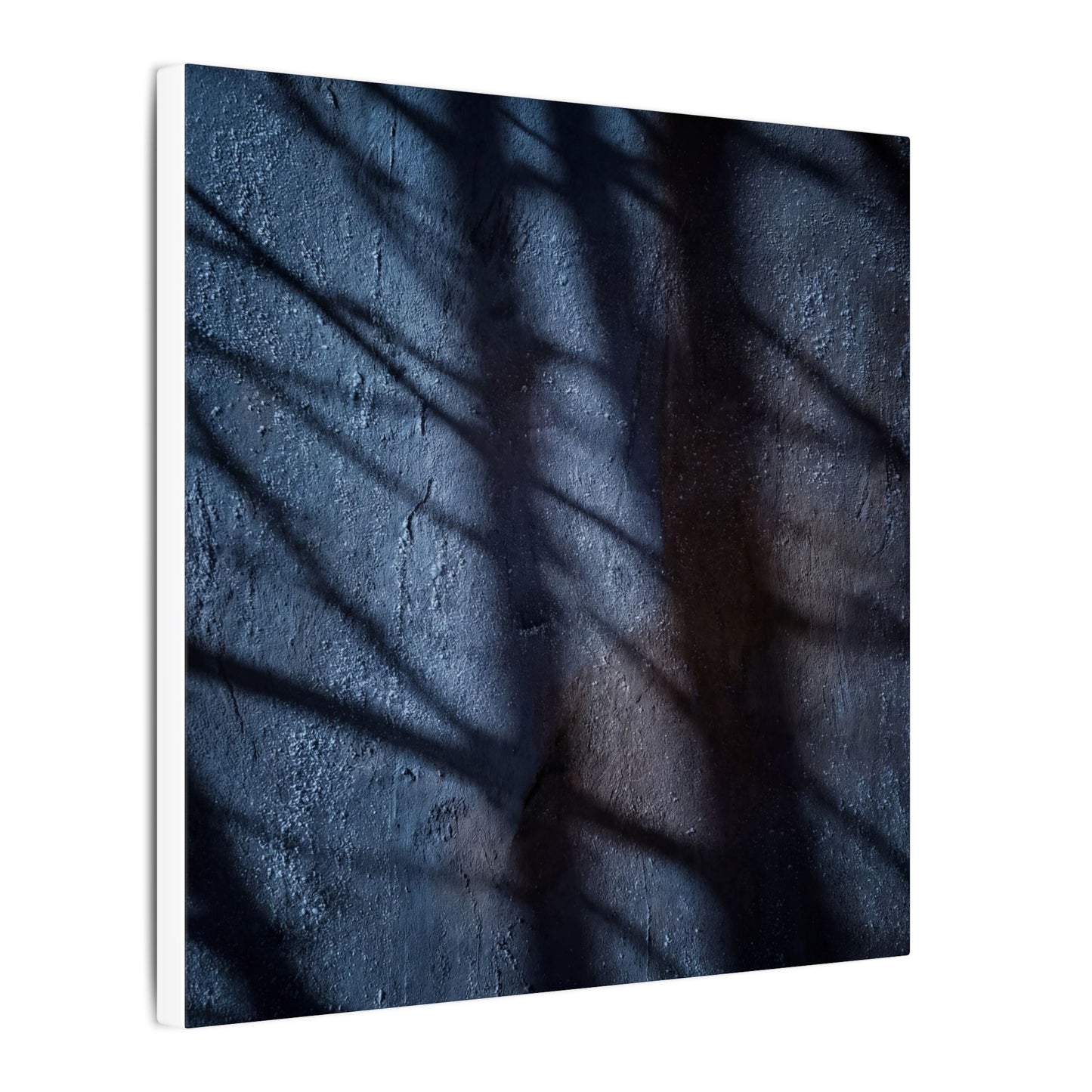 Dark Japandi Shadow Play in Moonlight | Moody Minimal Canvas Art